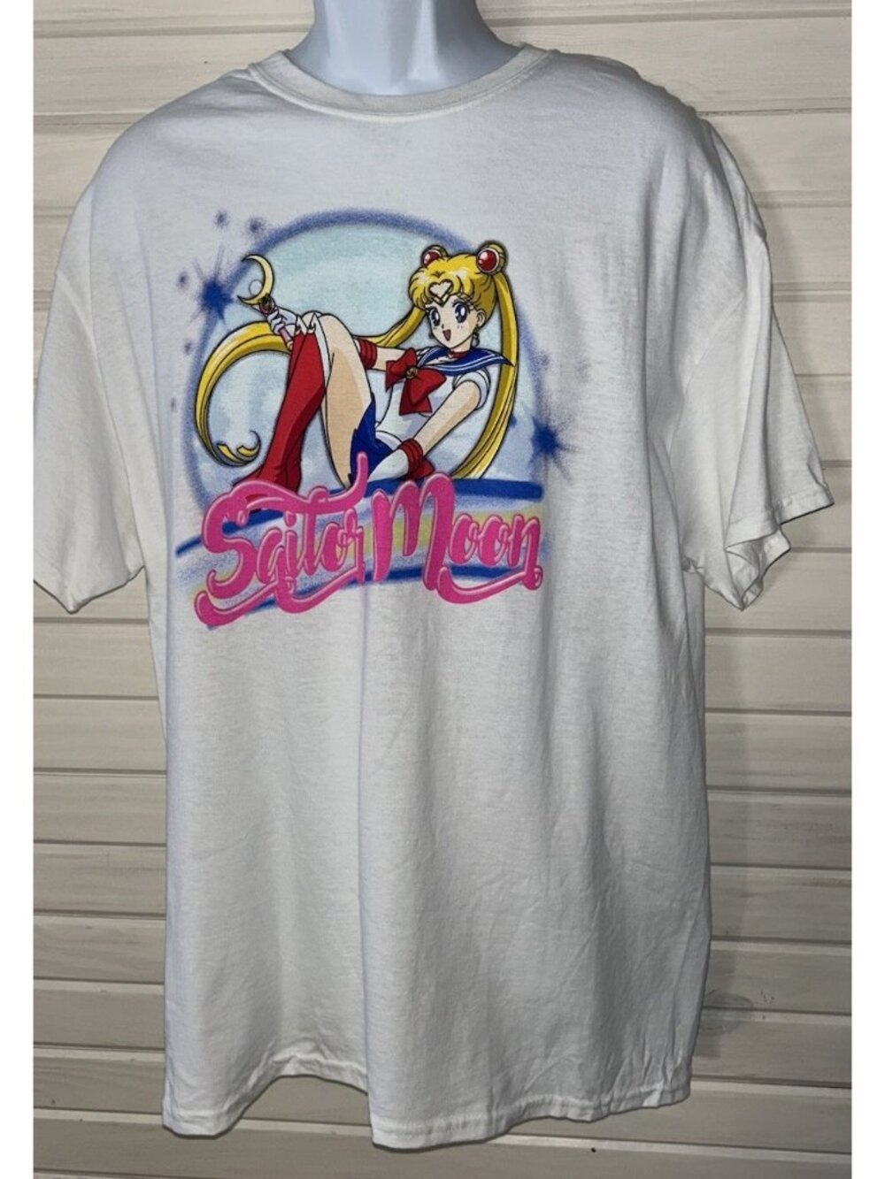 NWT Sailor Moon Sz XL Naoko Takeuchi White Unisex T-shirt 100% Cotton